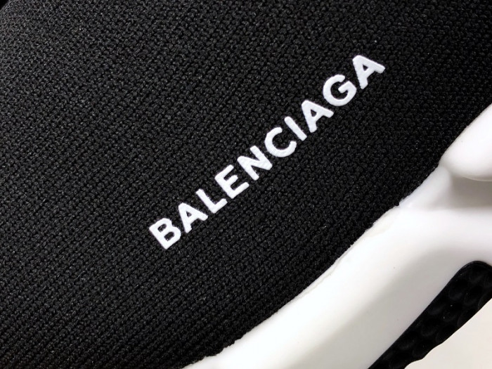 Balen Stretch Mesh High Top Sneaker Black White 477289 W05G0 1000