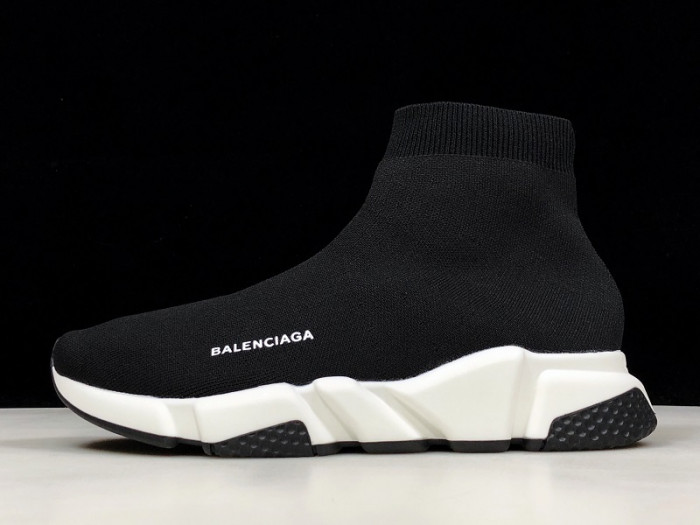 Balen Stretch Mesh High Top Sneaker Black White 477289 W05G0 1000