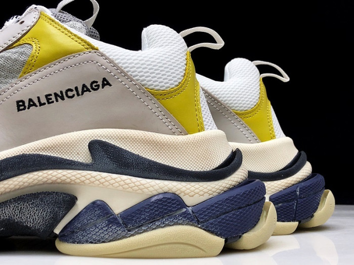 Balen TRIPLE S TRAINERS CLEAR SOLE  GREY YELLOW WHITE 541624 W09OH 1008