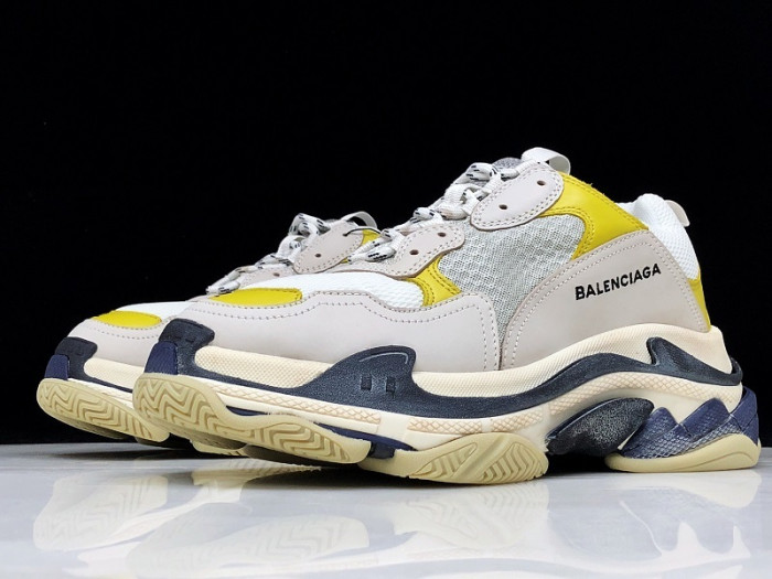 Balen TRIPLE S TRAINERS CLEAR SOLE  GREY YELLOW WHITE 541624 W09OH 1008