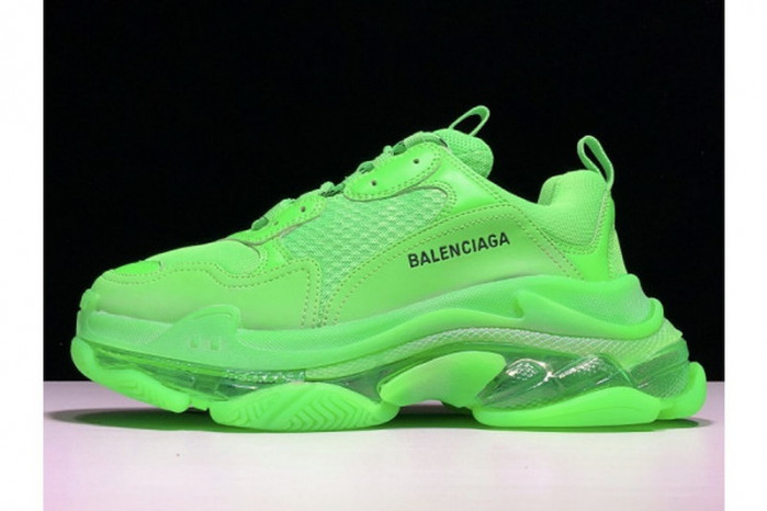 Balen Triple S Neon Green Clear Sol 541624 W09OL 3801