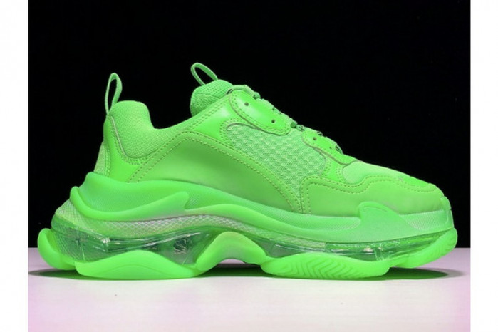 Balen Triple S Neon Green Clear Sol 541624 W09OL 3801
