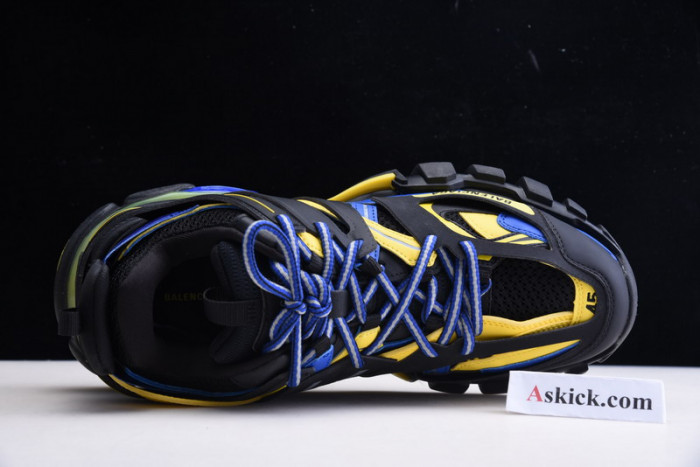 Balenciaga Track Sneakers BLACK FLUORESCENT YELLOW BLUE 542023 W1GB1 1121