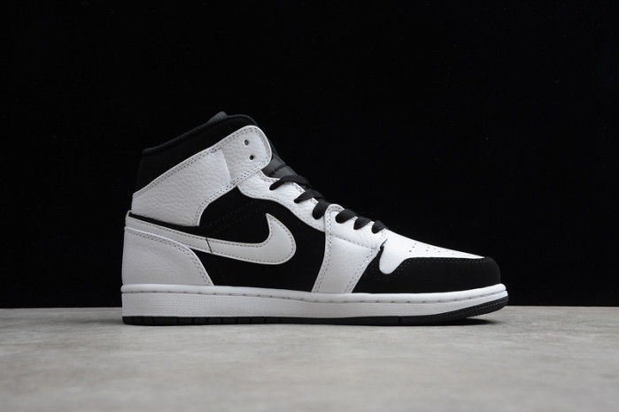 Air Jordan 1 Mid White Black 554724-113