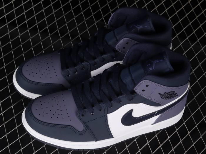 Air Jordan 1 Mid Obsidian Sanded Purple 554724-445