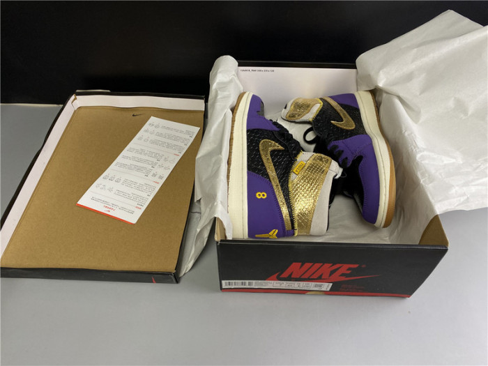 KOBE BRYANT X AIR JORDAN 1 HIGH OG BLACK-PURPLE 555088-171