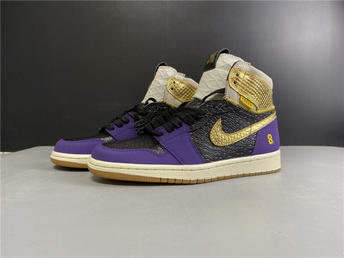 KOBE BRYANT X AIR JORDAN 1 HIGH OG BLACK-PURPLE 555088-171