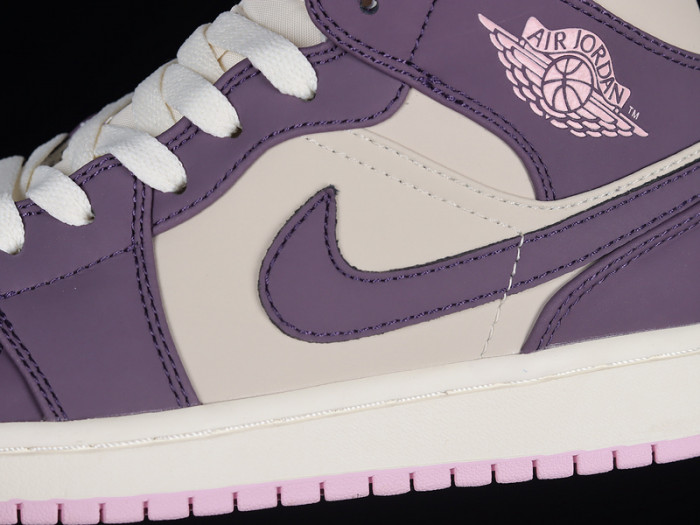 Air Jordan 1 Mid Pro Purple Desert Sand 555112-500