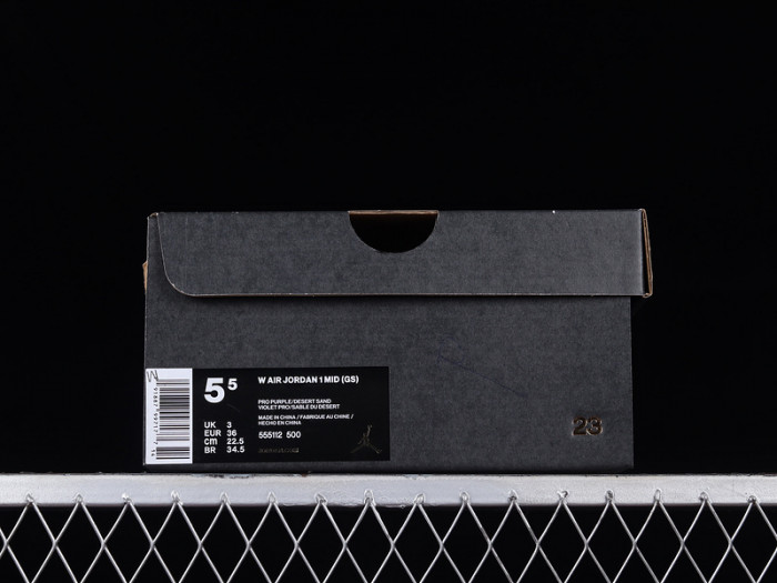 Air Jordan 1 Mid Pro Purple Desert Sand 555112-500