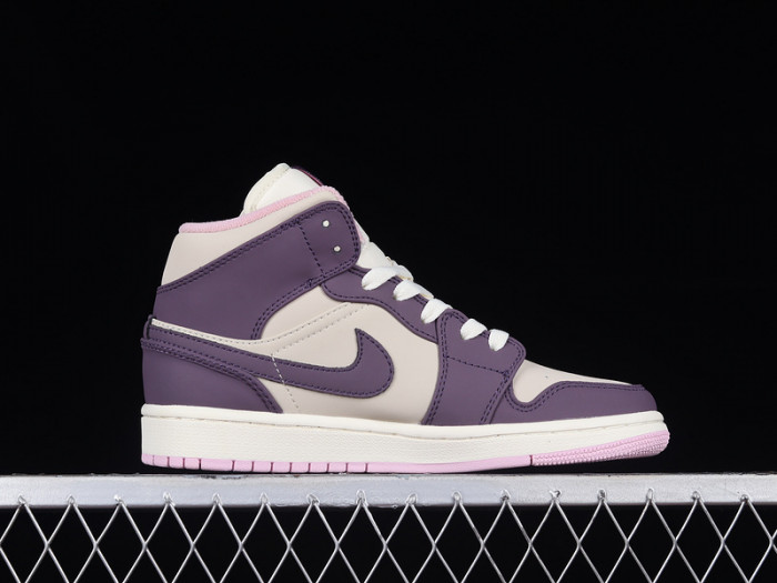 Air Jordan 1 Mid Pro Purple Desert Sand 555112-500