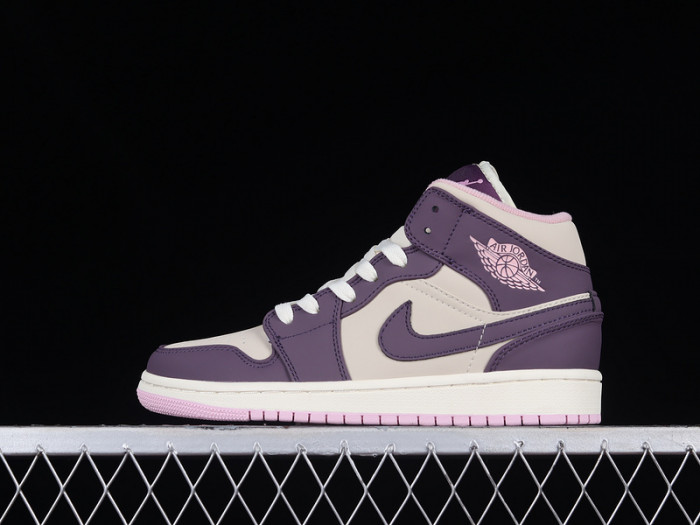 Air Jordan 1 Mid Pro Purple Desert Sand 555112-500