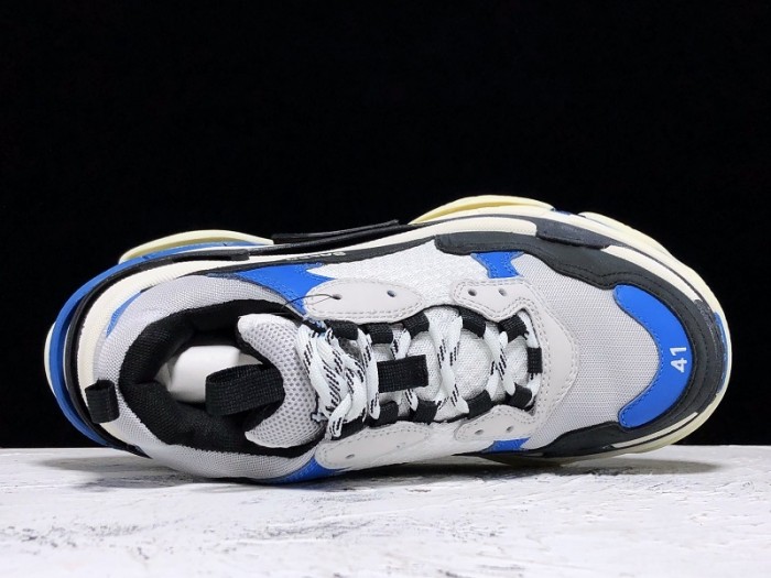 Balen TRIPLE S TRAINERS CLEAR SOLE B;ACK BLUE  WHITE   541624  W09OH  1007