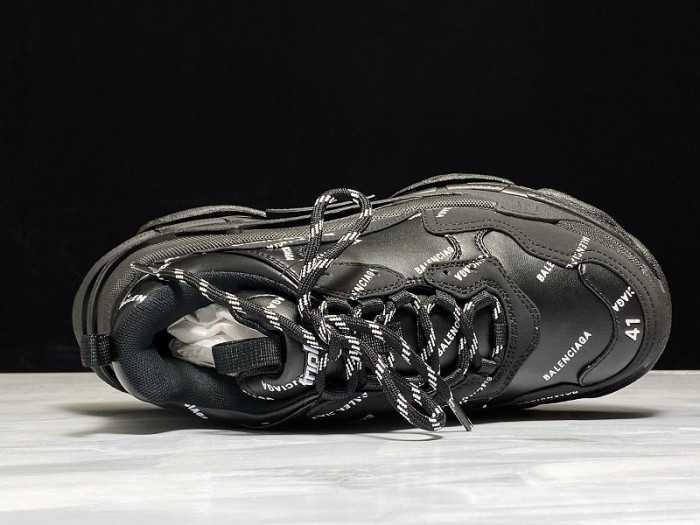 Balen TRIPLE S TRAINERS BLACK LETTERS  541624 W09O1 9013