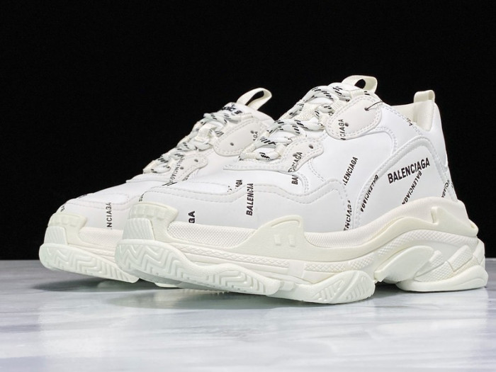 Balen TRIPLE S TRAINERS WHITE  LETTERS  541624 W09O1 8013