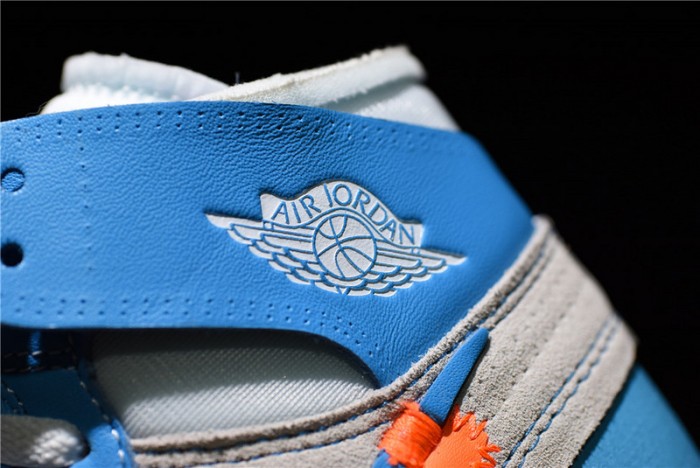 OF X Air Jordan 1 Retro High University Blue AQ0818-148