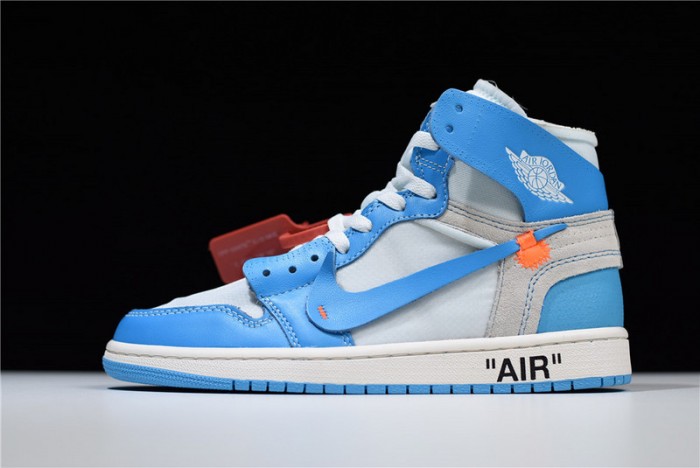 OF X Air Jordan 1 Retro High University Blue AQ0818-148