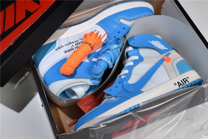 OF X Air Jordan 1 Retro High University Blue AQ0818-148