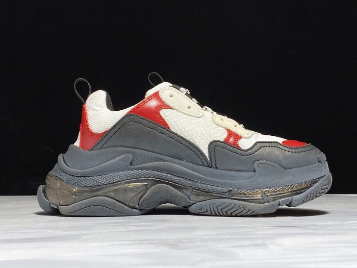 Balen TRIPLE S TRAINERS CLEAR SOLE BLACK /BROWN/ RED 541624  W09O1 9000