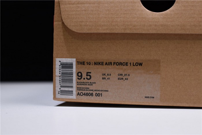 OF X Nike Air Force 1 Black AO4606-001