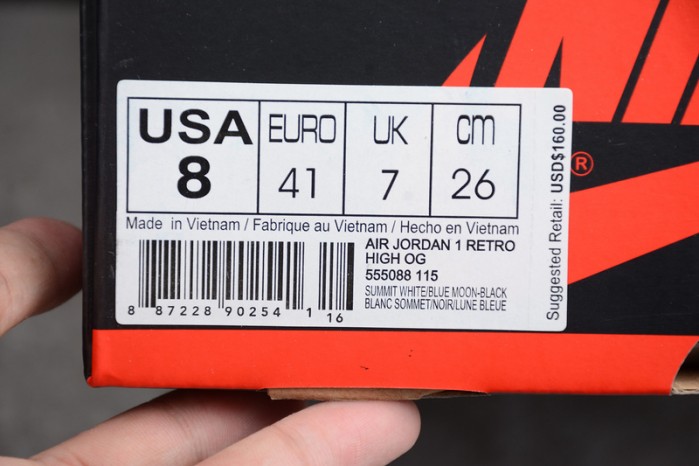 Air Jordan 1 Retro High Blue Moon 555088-115