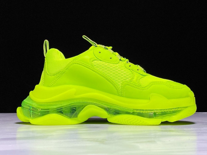 Balen TRIPLE S TRAINERS CLEAR SOLE FLLO YELLOW  541624 W09O1 9002