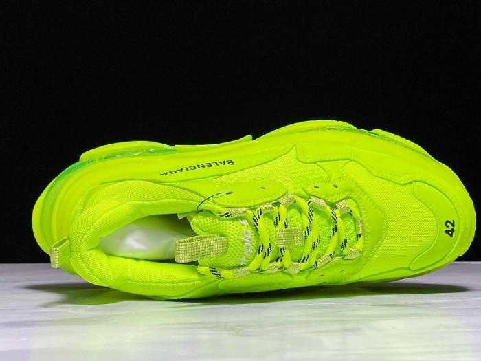 Balen TRIPLE S TRAINERS CLEAR SOLE FLLO YELLOW  541624 W09O1 9002