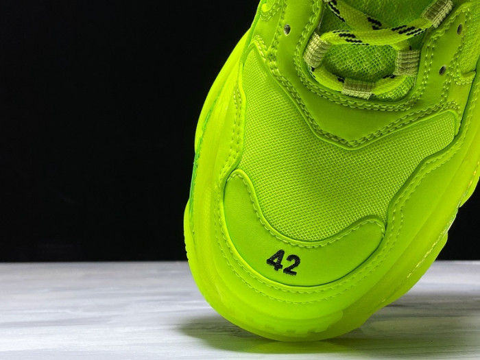 Balen TRIPLE S TRAINERS CLEAR SOLE FLLO YELLOW  541624 W09O1 9002