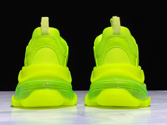 Balen TRIPLE S TRAINERS CLEAR SOLE FLLO YELLOW  541624 W09O1 9002