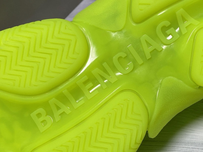 Balen TRIPLE S TRAINERS CLEAR SOLE FLLO YELLOW  541624 W09O1 9002