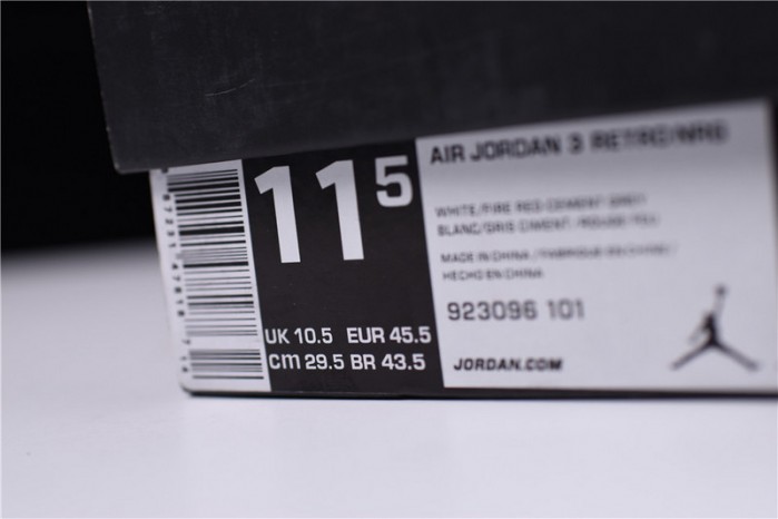 Air Jordan 3 Retro Free Throw Line White Cement 923096-101