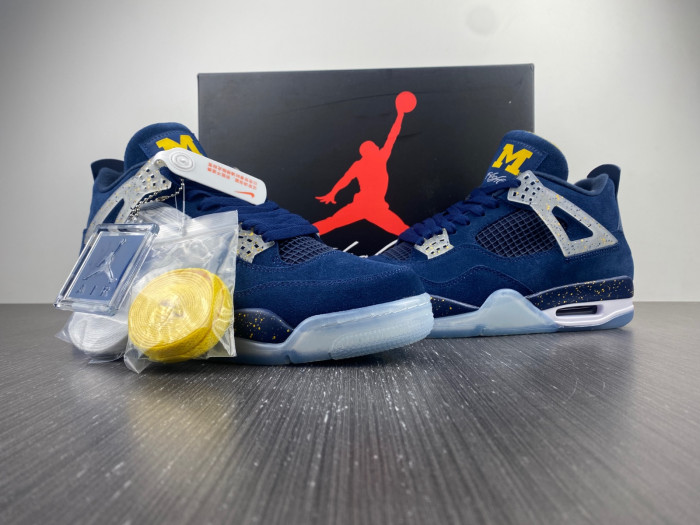 Air Jordan 4 midnight blue yellow-AJ4-1036660