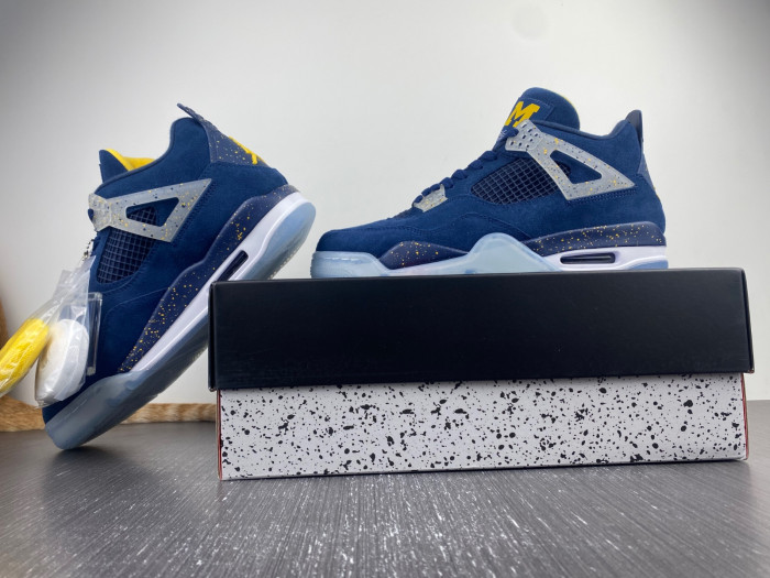Air Jordan 4 midnight blue yellow-AJ4-1036660
