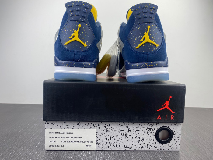 Air Jordan 4 midnight blue yellow-AJ4-1036660