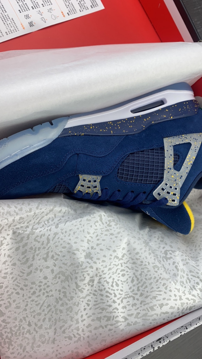 Air Jordan 4 midnight blue yellow-AJ4-1036660
