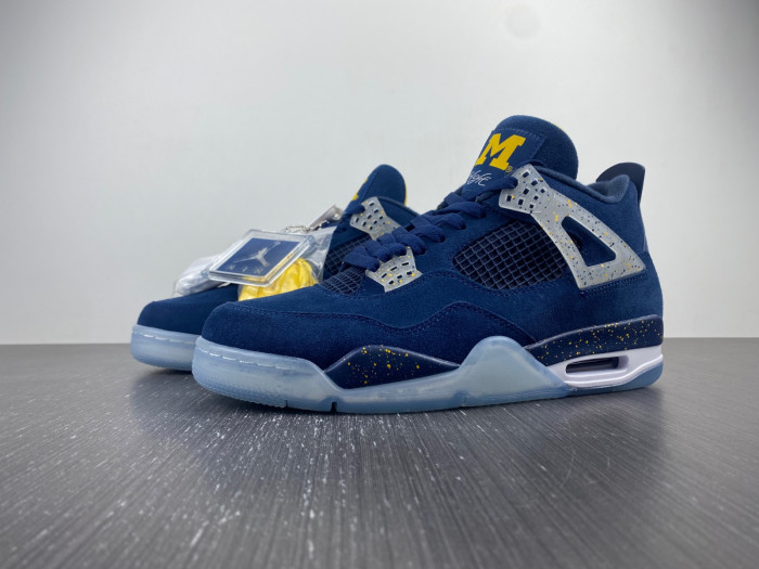 Air Jordan 4 midnight blue yellow-AJ4-1036660