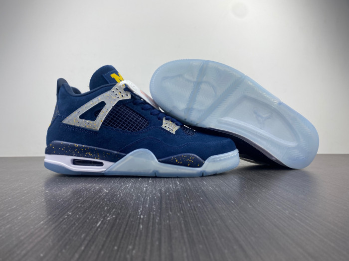 Air Jordan 4 midnight blue yellow-AJ4-1036660