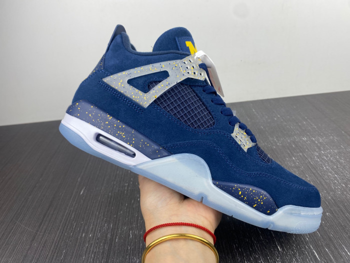 Air Jordan 4 midnight blue yellow-AJ4-1036660