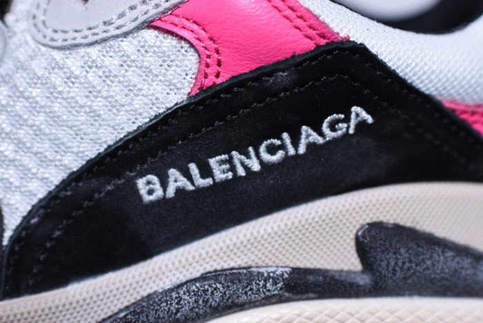Balen 17Fw Triple S Black Pink Women Sneaker 483523 W06E3 8080