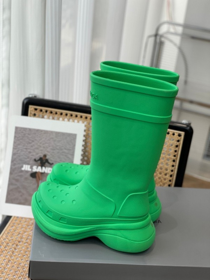 balen x Cr*0*s rubber rain boots-green