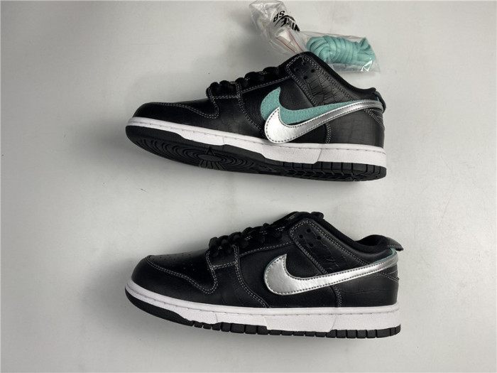 nike sb dunk low Di*m*nd supply co black Di*m*nd bv1310-001