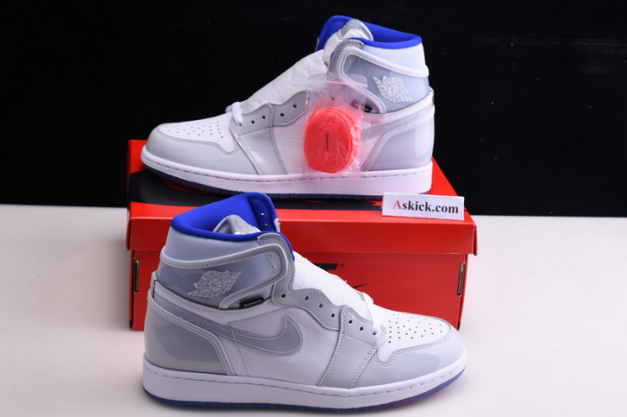 Air Jordan 1 Retro High Zoom White Racer Blue CK6637-104