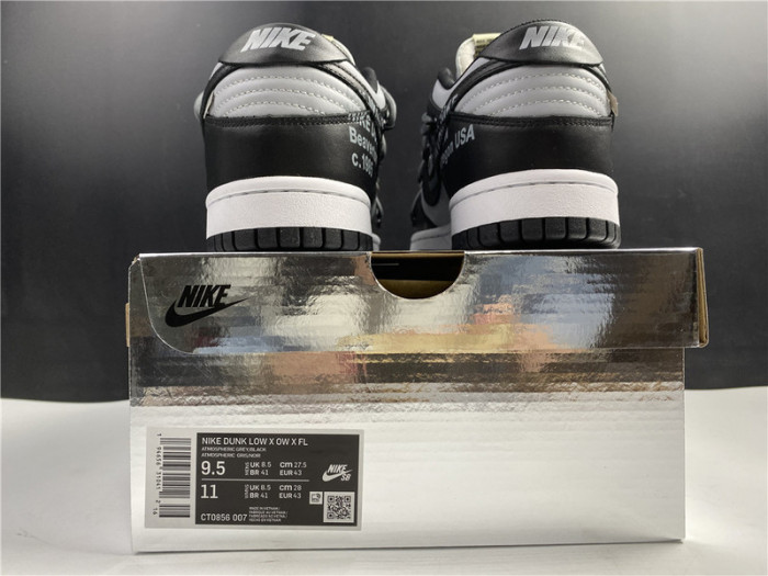 OF X Nike Dunk Low Black and Grey CT0856-007