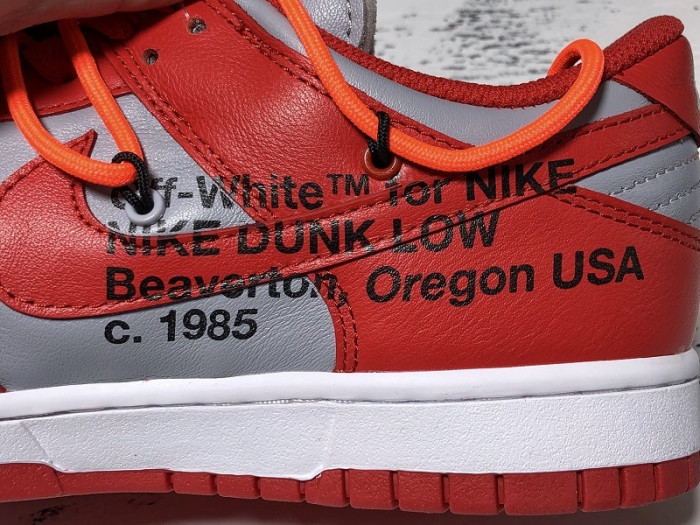 OF X Nike Dunk Low University Red CT0856-600