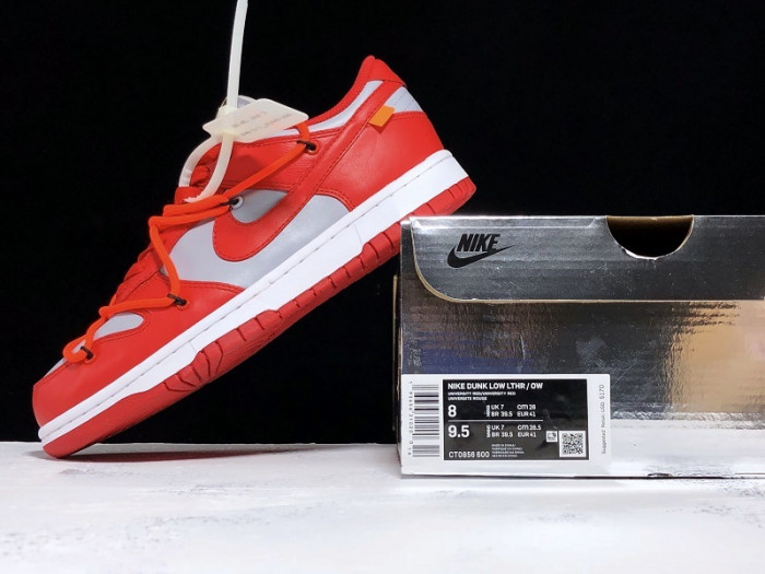 OF X Nike Dunk Low University Red CT0856-600