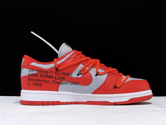 OF X Nike Dunk Low University Red CT0856-600