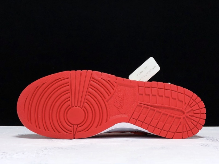 OF X Nike Dunk Low University Red CT0856-600