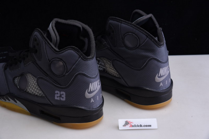 OF X Air Jordan 5 Retro Black CT8480-001