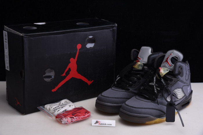 OF X Air Jordan 5 Retro Black CT8480-001