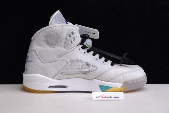 OF X Air Jordan 5 SP Grey Green CT8480-105
