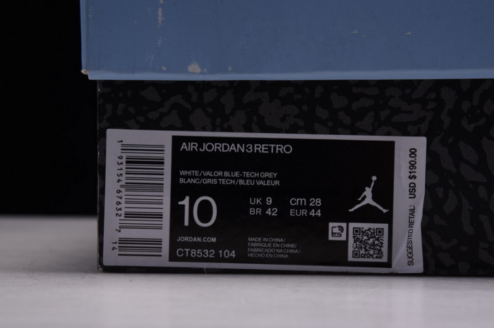 Air Jordan 3 Retro UNC (2020) CT8532-104
